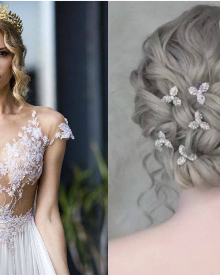 20 Best Collection of Sparkly Chignon Bridal Updos