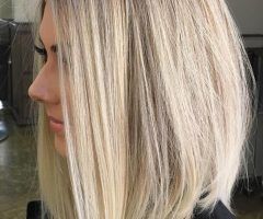 2024 Latest Striking Angled Platinum Lob Blonde Hairstyles