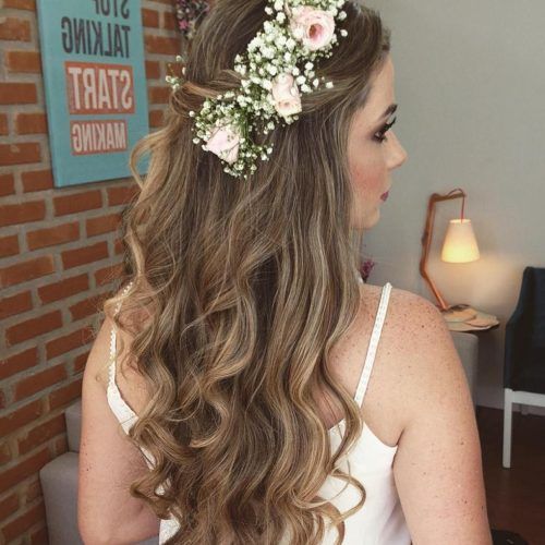 Teased Half Up Bridal Hairstyles With Headband (Photo 4 of 20)