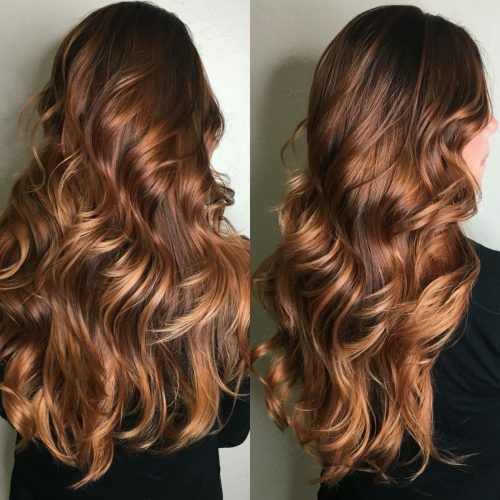 Warm-Toned Brown Hairstyles With Caramel Balayage (Photo 17 of 20)