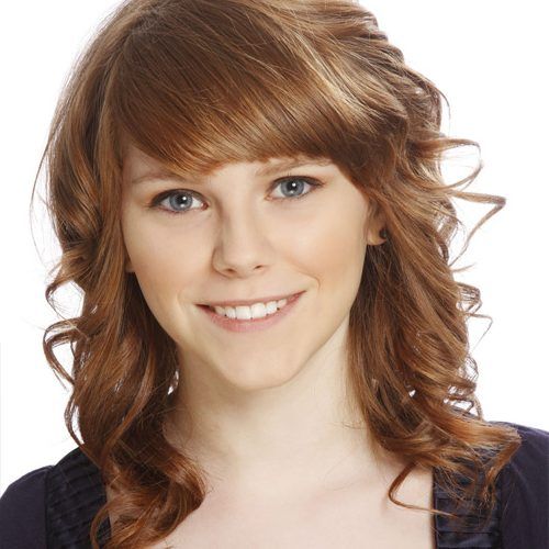 Wavy Hairstyles With Side Swept Wavy Bangs (Photo 5 of 20)