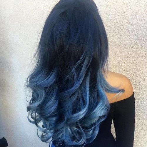 Black And Denim Blue Waves Hairstyles (Photo 3 of 20)