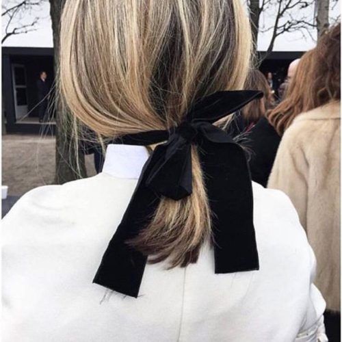 Black Bow Ponytail Hairstyles (Photo 9 of 20)