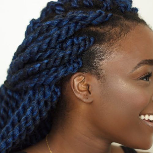 Blue And Black Cornrows Braid Hairstyles (Photo 16 of 20)