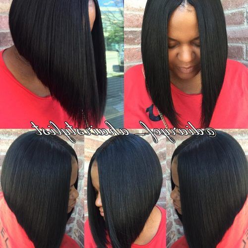 Blunt Wavy Bob Hairstyles With Center Part (Photo 10 of 20)