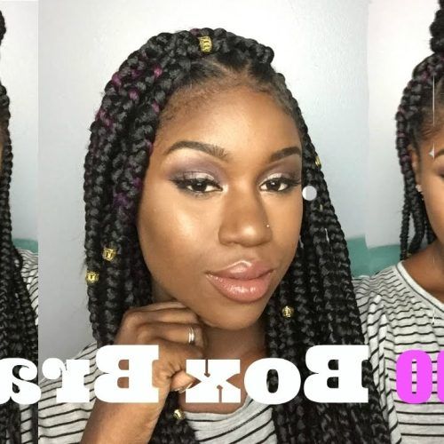 Bold Triangle Parted Box Braids (Photo 2 of 15)