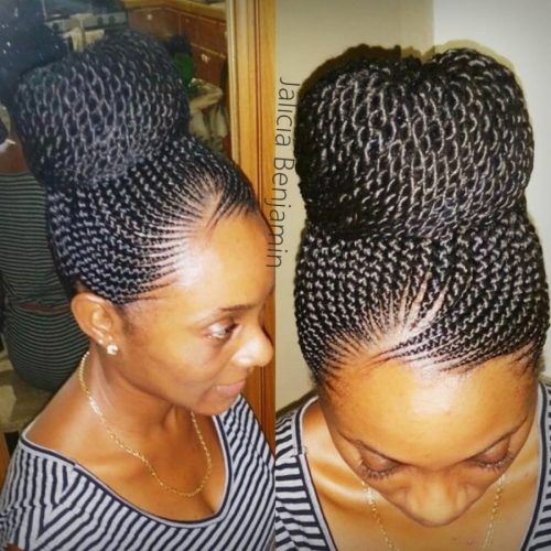 Cornrow Updo Hairstyles With Weave (Photo 14 of 15)