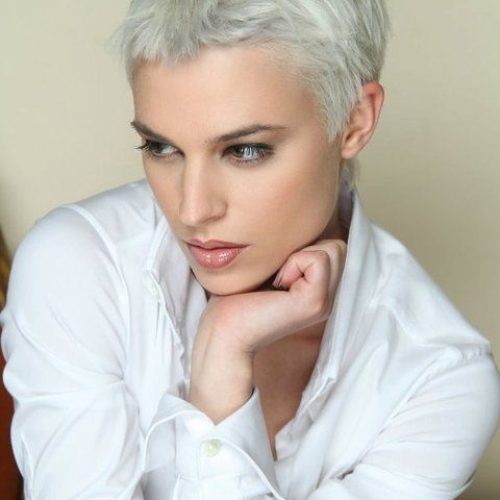 Gray Blonde Pixie Haircuts (Photo 8 of 15)