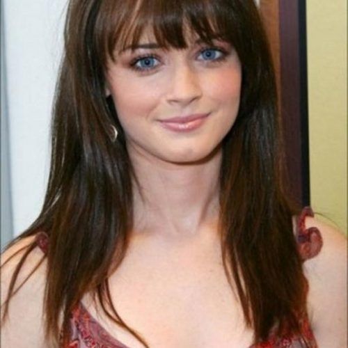 Long Hairstyles For Round Faces With Bangs (Photo 14 of 15)