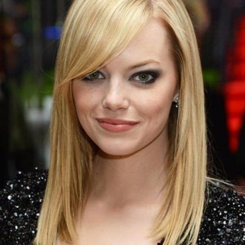 Long Hairstyles With Side Bangs For Round Faces (Photo 1 of 15)