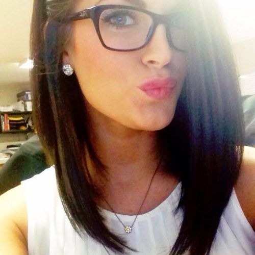 Medium Haircuts For Women With Glasses (Photo 11 of 20)
