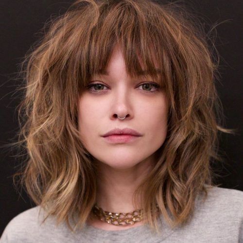 Medium Length Haircuts With Arched Bangs (Photo 7 of 20)