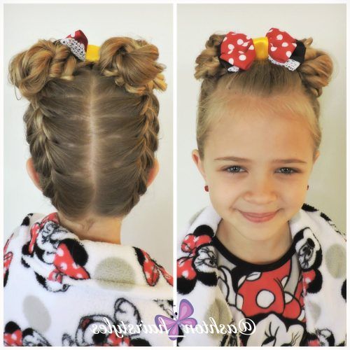 Minnie Mouse Buns Braid Hairstyles (Photo 7 of 20)