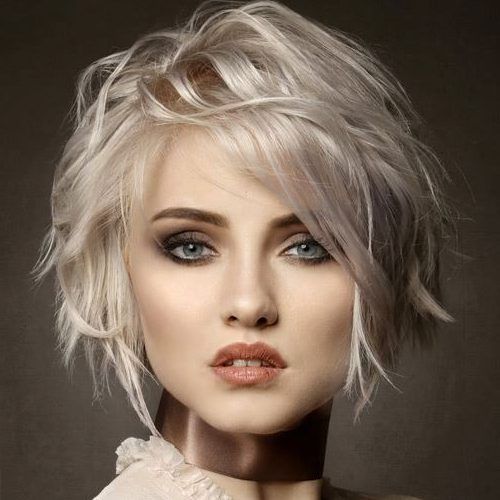 Platinum Blonde Pixie Hairstyles With Long Bangs (Photo 4 of 20)