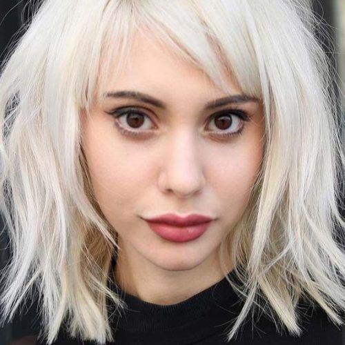 Platinum Blonde Pixie Hairstyles With Long Bangs (Photo 6 of 20)