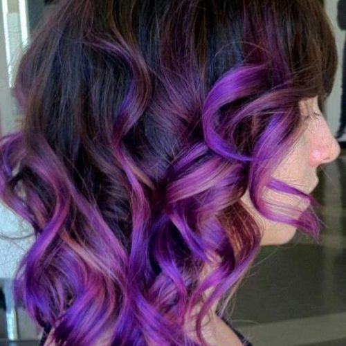 Purple Medium Hairstyles (Photo 6 of 20)