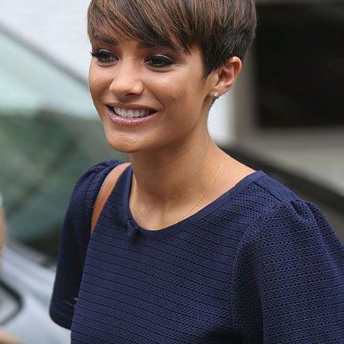 Short Side Swept Pixie Haircuts With Caramel Highlights (Photo 9 of 20)