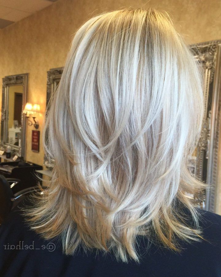 Tousled Shoulder Length Waves Blonde Hairstyles