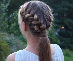 15 Photos Two Braids into One Braided Ponytail