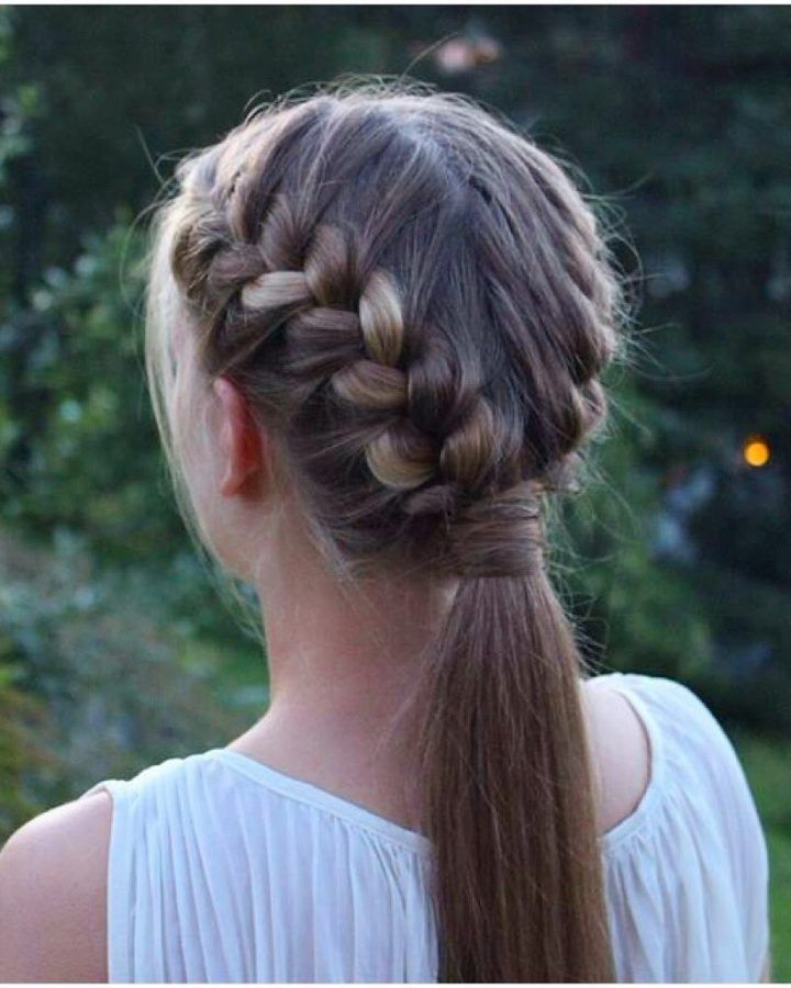 15 Photos Two Braids into One Braided Ponytail