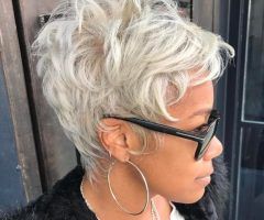 20 Photos African-american Messy Ashy Pixie Hairstyles