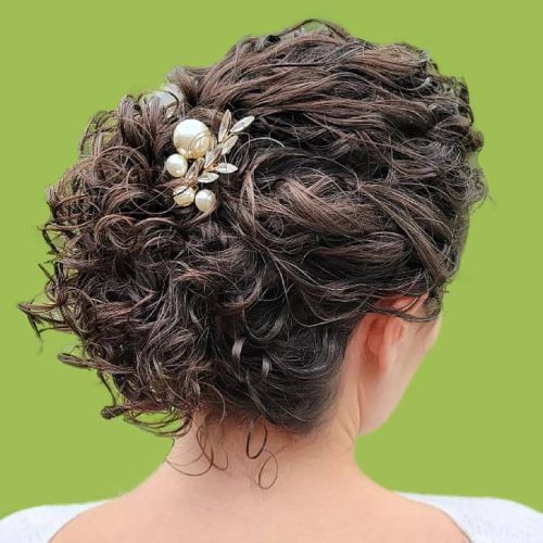 Chic Ponytail Updo For Long Curly Hair (Photo 4 of 15)