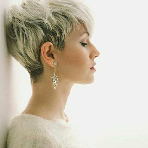 Disconnected Blonde Balayage Pixie Haircuts (Photo 14 of 15)