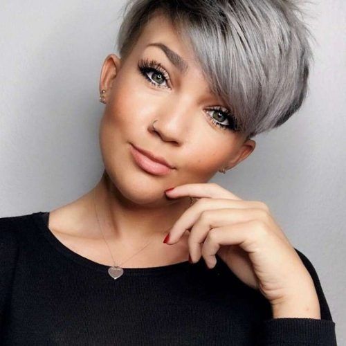 Gray Short Pixie Cuts (Photo 12 of 20)