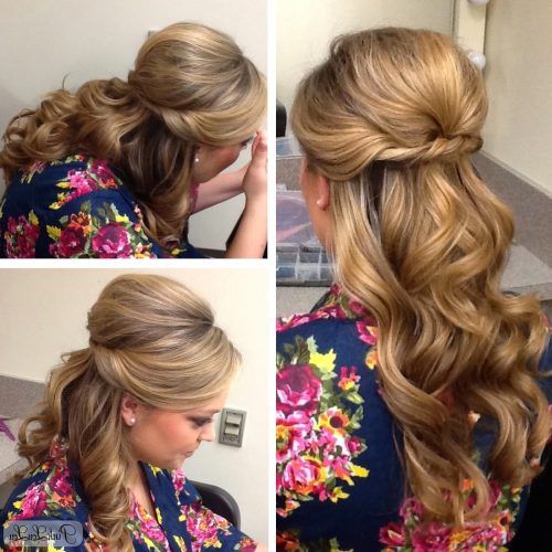 Half-Updo Blonde Hairstyles With Bouffant For Thick Hair (Photo 9 of 20)