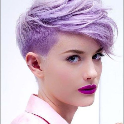 Icy Purple Mohawk Hairstyles With Shaved Sides (Photo 4 of 20)