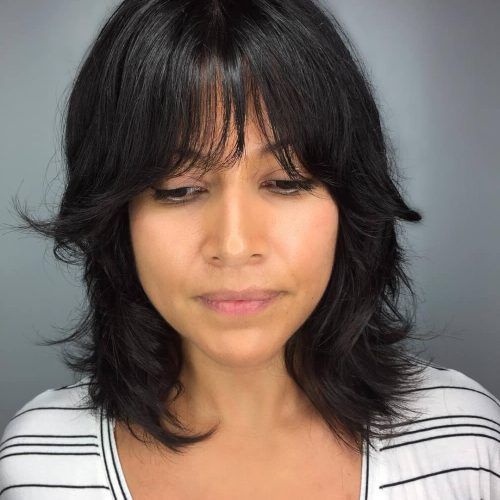 Medium Hairstyles For Fine Hair With Bangs (Photo 9 of 20)