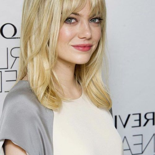 Medium Hairstyles With Straight Bangs (Photo 12 of 20)