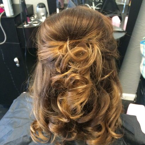 Medium Half Up Half Down Bridal Hairstyles With Fancy Knots (Photo 7 of 20)