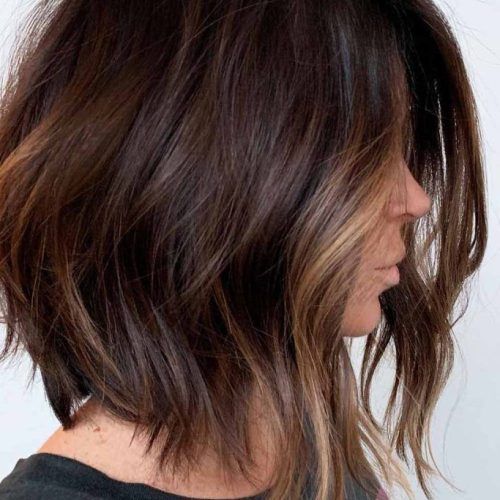 Middle-Parted Highlighted Long Bob Haircuts (Photo 9 of 20)