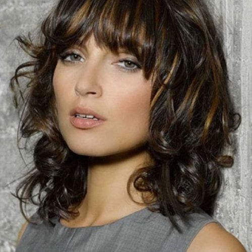 Naturally Wavy Hairstyles With Bangs (Photo 2 of 20)