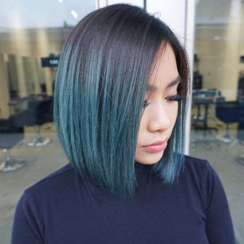 Short Hairstyles With Blue Highlights And Undercut (Photo 16 of 20)