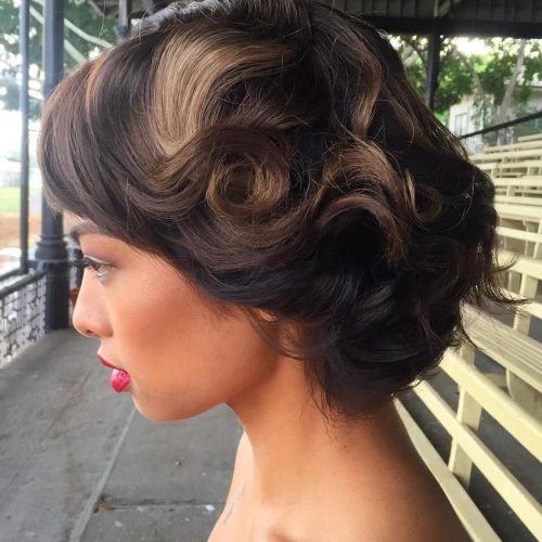 Short Wedding Hairstyles With Vintage Curls (Photo 1 of 20)