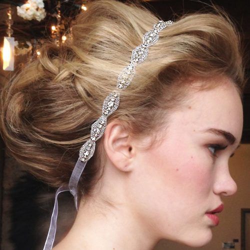 Teased Wedding Hairstyles With Embellishment (Photo 5 of 20)