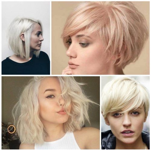 Blonde Pixie Hairstyles With Short Angled Layers (Photo 20 of 20)
