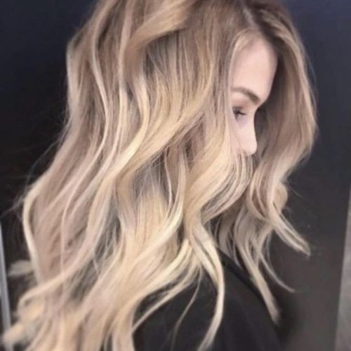 Blonde Waves Haircuts With Dark Roots (Photo 4 of 20)