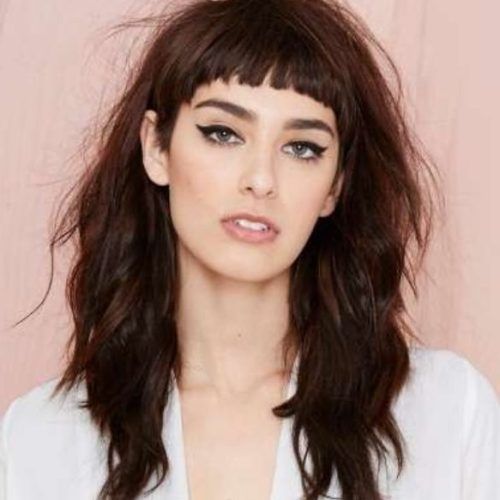 Cropped Tousled Waves And Side Bangs (Photo 5 of 15)