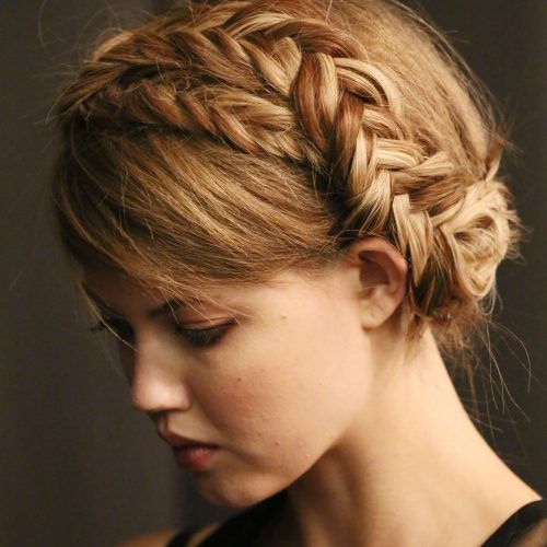 Halo Braid Hairstyles With Bangs (Photo 2 of 20)