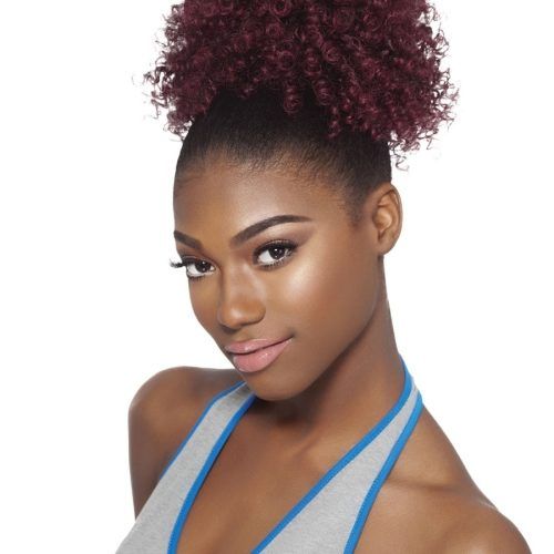 Highlighted Afro Curls Ponytail Hairstyles (Photo 18 of 20)