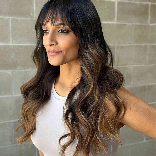 Highlighted Hair With Side Bangs (Photo 8 of 15)