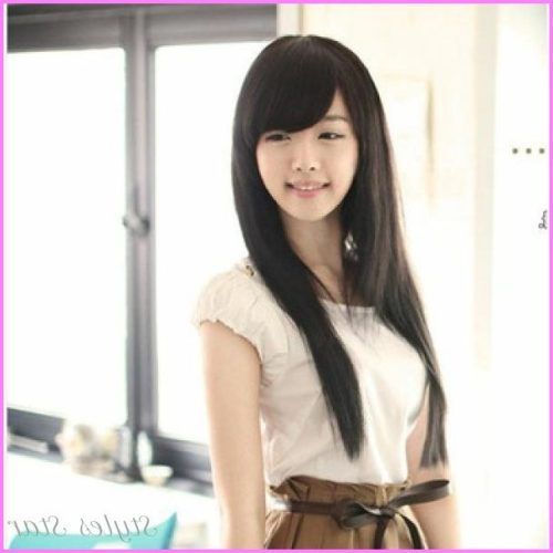 Korean Long Hairstyles For Round Faces (Photo 8 of 15)