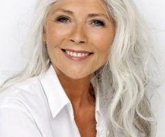 15 Best Collection of Long Hairstyles for Grey Haired Woman