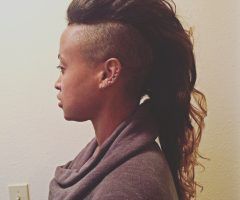 2024 Latest Medium Length Mohawk Hairstyles with Shaved Sides