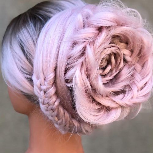 Rolled Roses Braids Hairstyles (Photo 11 of 20)