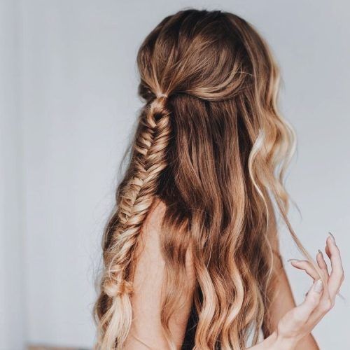 Side Pony Hairstyles With Fishbraids And Long Bangs (Photo 16 of 20)