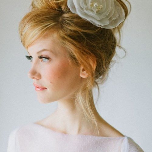 Updos Wedding Hairstyles With Fascinators (Photo 2 of 15)